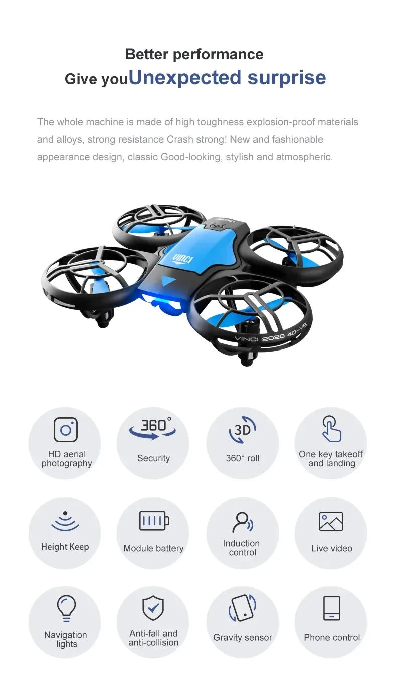 BABBAK'S LTD JIMITU V8 1080p FHD Camera Drone – Brushless Motor, App Control, Long Flight Time (0.3kg)