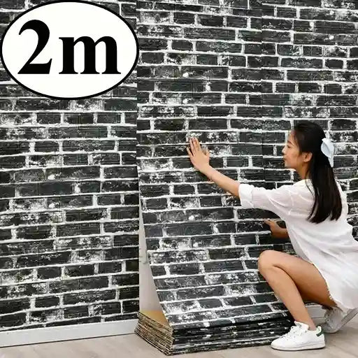 BABBAK'S LTD Retro 3D Brick Wall Sticker – Self-Adhesive Waterproof PVC Wallpaper 70cm x 2m