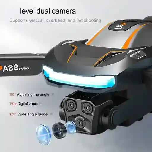 BABBAK’S LTD New A88 8K GPS Dual Camera Drone – 5G Obstacle Avoidance, 50X Zoom, Brushless Motor, 48-Min Flight