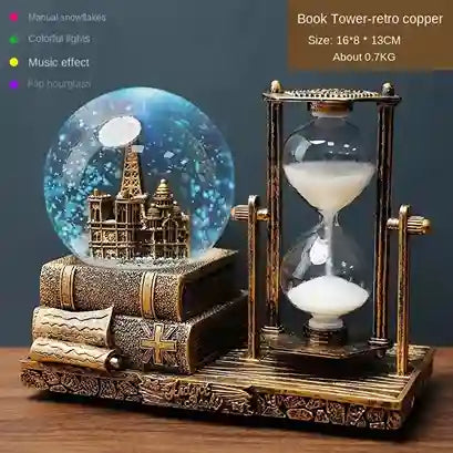 Sand Timer Hourglass Table Decor Gold | BABBAK'S LTD