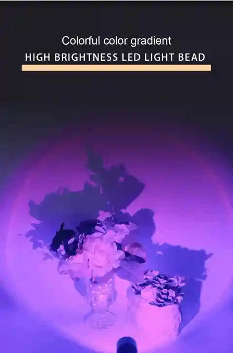 BABBAK'S LTD Mini RGB Sunset Projection Lamp – USB Atmosphere Night Light for Bedroom & Photography