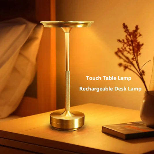 BABBAK'S LTD Modern Aluminum LED Table Lamp – Touch Control Up & Down Lighting for Bedroom & Desk