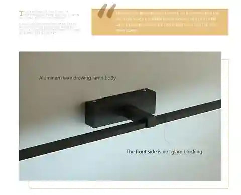 BABBAK’S LTD DAMIASMIL Modern LED Bathroom Mirror Lamp – Wall Mounted, Aluminum, Black/Ivory, Energy-Efficient Lighting