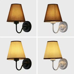 BABBAK'S LTD Retro Fabric Wall Lamp – E27 LED Light Fixture for Bedroom, Living Room & Hotel