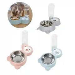 BABBAK'S LTD Automatic Pet Water Dispenser with Food Bowl – Cats & Dogs Feeding Station