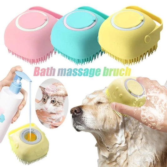 BABBAK'S LTD Pet Bath Massage Brush – Soft Silicone Grooming Tool for Dogs & Cats