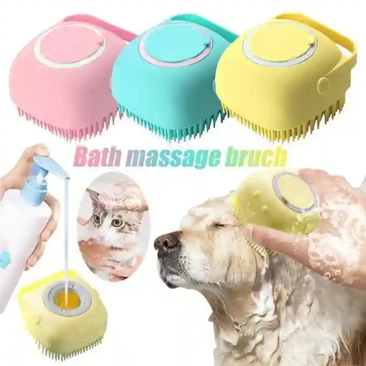 BABBAK'S LTD Pet Bath Massage Brush – Soft Silicone Grooming Tool for Dogs & Cats