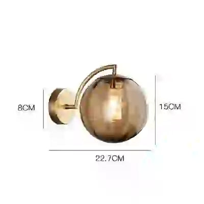 BABBAK'S LTD LZPZ RUI Modern Wall Lamps – Elegant LED Lighting for Bedroom & Hallway (Metal + Glass, Blue/Gray/Green)