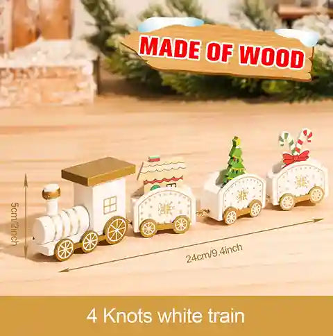 Wooden Christmas Train Set Decoration | BABBAK'S LTD