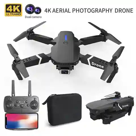 BABBAK'S LTD Professional E88 4K WiFi FPV Drone – Foldable HD Camera Quadcopter with Live Video & Height Hold