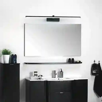 BABBAK’S LTD DAMIASMIL Modern LED Bathroom Mirror Lamp – Wall Mounted, Aluminum, Black/Ivory, Energy-Efficient Lighting