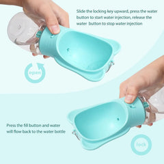 BABBAK'S LTD Dog Water Bottle with Detachable Food Container – Leak‑Proof Travel Pet Dispenser