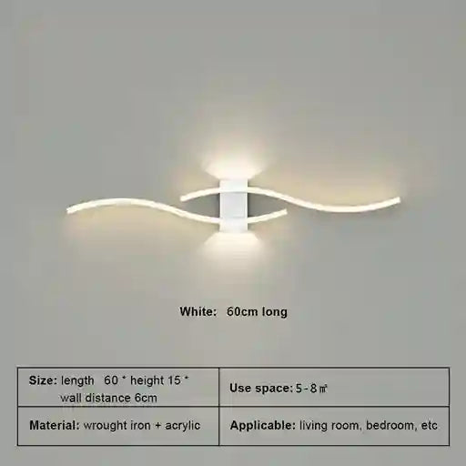 BABBAK’S LTD DARHYN Minimalist LED Strip Wall Lamp – Modern Dimmable Lighting, Multiple Sizes & Colors, Iron + Acrylic for Home Decor