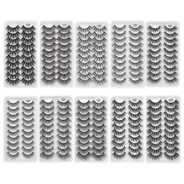 BABBAK'S LTD Fluffy Wispy Natural Mink Lashes – Multipack 3D Handmade False Eyelashes