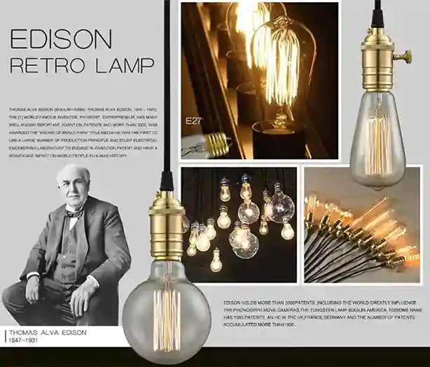 BABBAK'S LTD Vintage Edison Spiral LED Bulb – Retro E27 Warm Light Home Decor