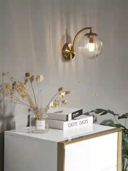 BABBAK'S LTD LZPZ RUI Modern Wall Lamps – Elegant LED Lighting for Bedroom & Hallway (Metal + Glass, Blue/Gray/Green)