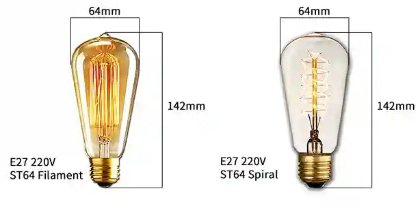 BABBAK'S LTD Vintage Edison LED Bulb – Retro E27 40W Warm Light Home & Café Lighting