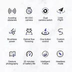 BABBAK'S LTD Mijia S2S 8K Drone – Dual Camera GPS Quadcopter with Obstacle Avoidance