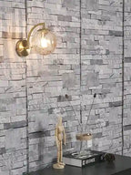 BABBAK'S LTD LZPZ RUI Modern Wall Lamps – Elegant LED Lighting for Bedroom & Hallway (Metal + Glass, Blue/Gray/Green)