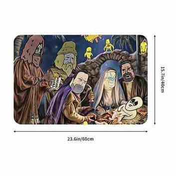 BABBAK'S LTD Big Lez Show Doormat – Waterproof Non-Slip Polyester Outdoor & Indoor Mat