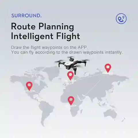 BABBAK'S LTD KBDFA S2S Mini Drone – Foldable Obstacle Avoidance Drone with 4K/8K HD Camera