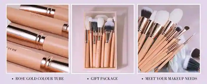Pink Makeup Brush Set Professional 25 to 28 Piece, BABBAK'S LTD