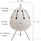 BABBAK'S LTD Claeted Elegant Traditional LED Table Lamp – 28cm x 47cm – White Iron & Paper – Bedroom & Living Room Lighting