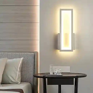 BABBAK'S LTD DUTRIEUX Modern Wall Lamp – LED Wall Lighting, Black/Gold/White, Metal & Acrylic, Stylish Home Decor