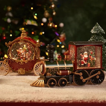 Christmas LED Lamp Train Santa Claus Merry