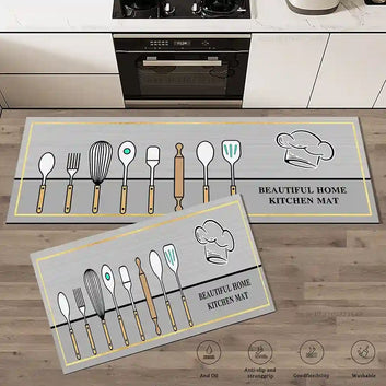 BABBAK'S LTD Soft Crystal Velvet Anti‑Slip Carpet – Long Kitchen Mat & Home Decor Rug – Fade Resistant, Water Absorbent