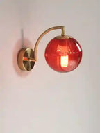 BABBAK'S LTD LZPZ RUI Modern Wall Lamps – Elegant LED Lighting for Bedroom & Hallway (Metal + Glass, Blue/Gray/Green)