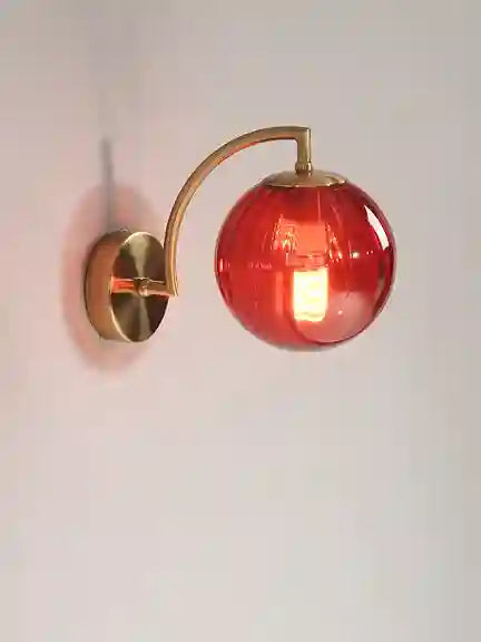 BABBAK'S LTD LZPZ RUI Modern Wall Lamps – Elegant LED Lighting for Bedroom & Hallway (Metal + Glass, Blue/Gray/Green)