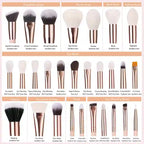 Pink Makeup Brush Set Professional 25 to 28 Piece, BABBAK'S LTD