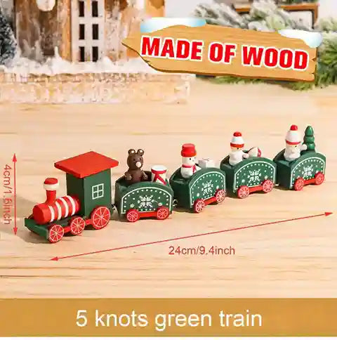 Wooden Christmas Train Set Decoration | BABBAK'S LTD