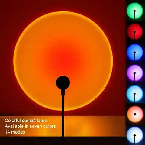 BABBAK'S LTD Mini RGB Sunset Projection Lamp – USB Atmosphere Night Light for Bedroom & Photography