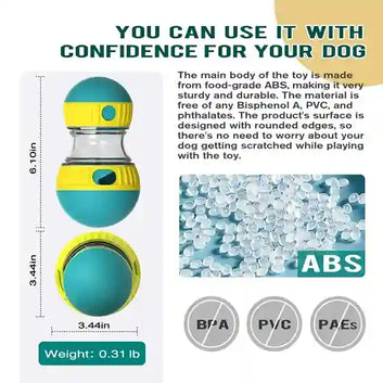 BABBAK'S LTD Interactive Dog Treat Dispenser Toy – Adjustable Slow Feeder & Training Food Puzzle for Dogs & Cats