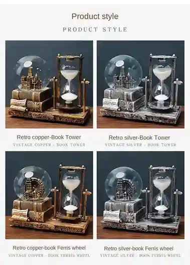 Sand Timer Hourglass Table Decor Gold | BABBAK'S LTD