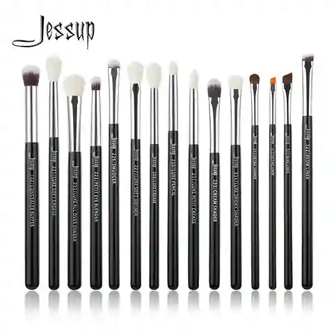 Set of Jessup makeup brushes on a white background