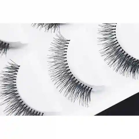 Set of false eyelashes on a white background