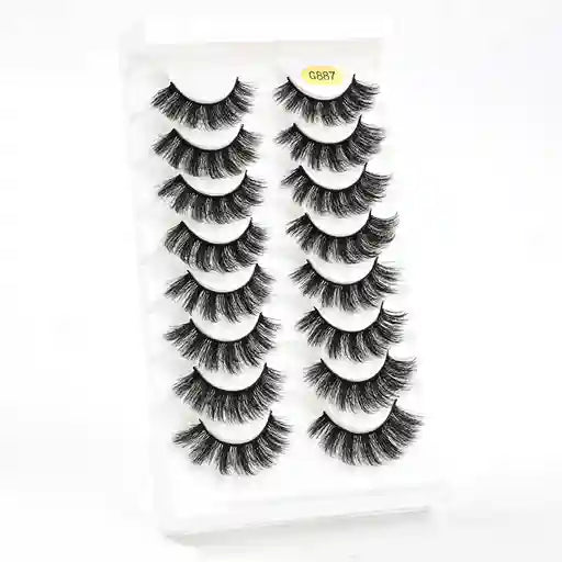 Set of  eyelashes on a white background with label