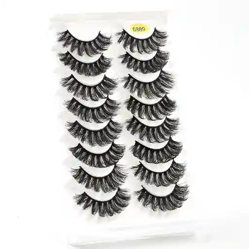 Set of false eyelashes on a white background