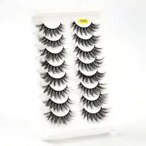Set of false eyelashes on a white background