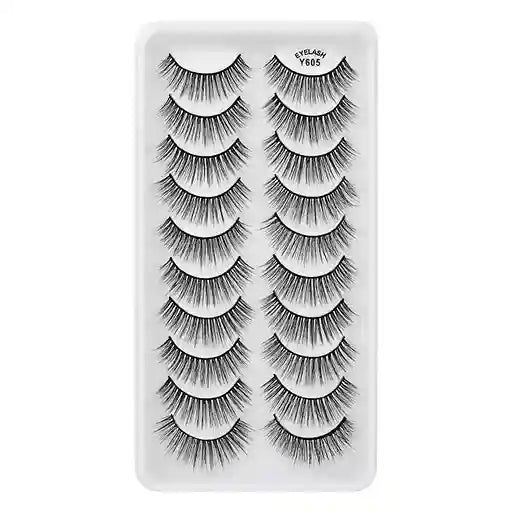 Set of false eyelashes on a white card with visible brand name.