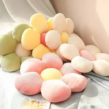 BABBAK'S LTD Colorful Flower Plush Pillow – Soft Cotton Cushion for Home Decor & Gifts (35cm)