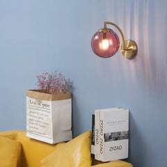 BABBAK'S LTD LZPZ RUI Modern Wall Lamps – Elegant LED Lighting for Bedroom & Hallway (Metal + Glass, Blue/Gray/Green)