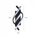 BABBAK'S LTD DARHYN Three Curved Lines LED Wall Lamp – Modern Dimmable Aluminum & Acrylic Light for Bedroom, Living Room, Dining Area (Black/White)