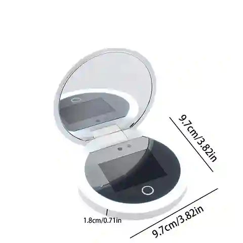 Travel Makeup Mirror 2X UV Light | BABBAK'S LTD