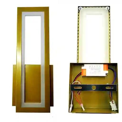 BABBAK'S LTD DUTRIEUX Modern Wall Lamp – LED Wall Lighting, Black/Gold/White, Metal & Acrylic, Stylish Home Decor