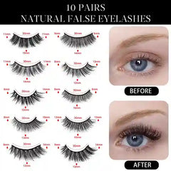 BABBAK'S LTD Fluffy Wispy Natural Mink Lashes – Multipack 3D Handmade False Eyelashes