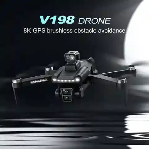 BABBAK'S LTD Xiaomi V198GPS Drone – Foldable 8K HD Camera GPS Quadcopter with Obstacle Avoidance